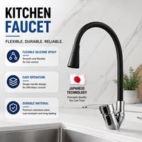 Robinet de cuisine 2026 DIY de luxe avec logo de marque, flexible, noir, avec filtre, économiseur d'eau et douchette pivotante
