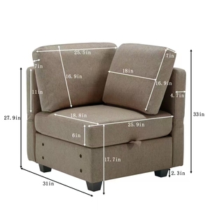 Modernes Schnitts ofa für Wohnzimmer möbel Ecksofa Wende-<span class=keywords><strong>Sofa</strong></span> mit Aufbewahrung kissen Kunststoff beine - Product Image 6