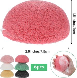 Éponge faciale en konjac biologique 100% fibres naturelles pour tous types de peau, design simple, emballage en vrac - Product Image 2