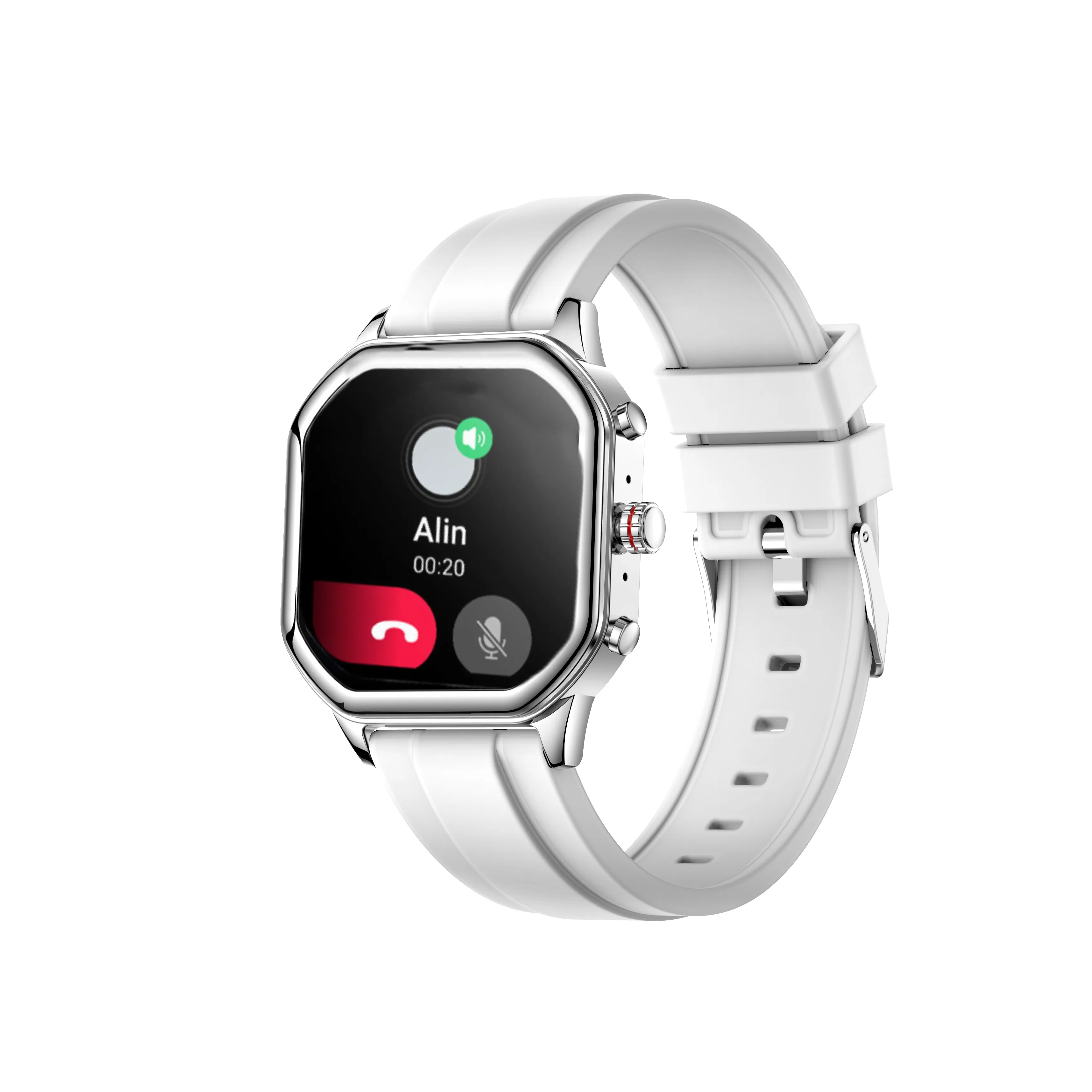 Jam tangan pintar Digital 1.4 inci dengan tali silikon modis, jam tangan pintar Digital dengan koneksi satu tombol kelas hidup tahan air untuk panggilan dan pemutar musik