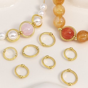 Alloy <b>Beaded</b> Ring For Ring Making Gold <b>Silver</b> Antique <b>Silver</b> Round Zinc Alloy Plated Jewelry Findings Components - Product Image 2