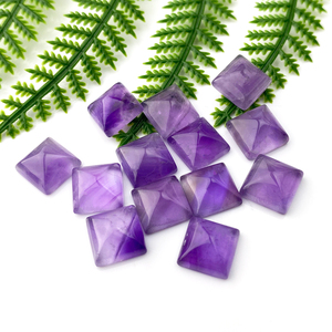Qinfa Thủ Công Mỹ Nghệ Thạch Anh Tím Tự Nhiên Chất Lượng Cao Đầy Màu Sắc Đá Quý Loose Đá Quý Tùy Chỉnh Cắt Kích Thước Hình Vuông Bán Buôn - Product Image 6