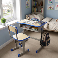 Ensemble bureau et chaise d'étude pour enfants Zoshine réglable en hauteur, bureau d'étudiant ergonomique pour la salle de classe avec tiroir de rangement