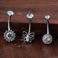 Anneau de ventre en titane à la mode nombril Piercing bijoux à filetage interne nombril anneau en gros bijoux de corps