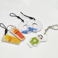 Porte-clés en époxy RFID avec impression personnalisée de code QR