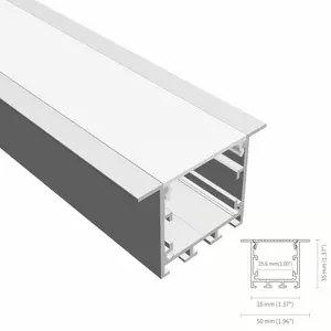 Big power Recessed Mounted Perfiles De Aluminio Extrusion Housing heat sink Channel aluminum led linear profile