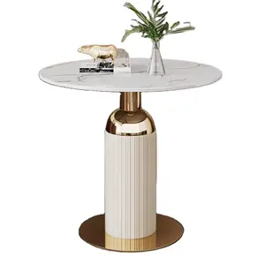새로 디자인 된 거실 가구 소파, 원형 커피 사이드 테이블, 스테인레스 스틸 고급스러운 골드 테이블