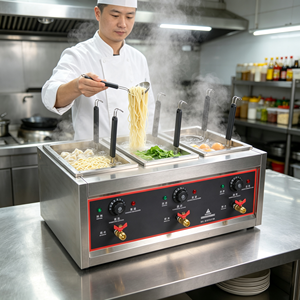 เครื่องทำบะหมี่ไฟฟ้าแบบตั้งโต๊ะ 6 ช่อง 6 กิโลวัตต์ 220 โวลต์ เครื่องทำพาสต้าเชิงพาณิชย์ ร้านอาหาร ร้านขายขนม ครัวจัดเลี้ยง - Product Image 3