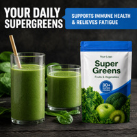Pack de compléments multivitaminés minéraux Super Greens pour femmes, marque privée OEM ODM