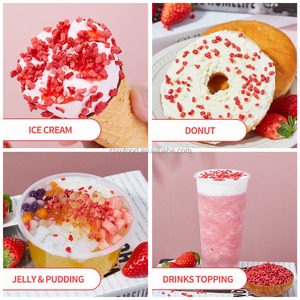 100g tự nhiên đóng băng khô dâu tây thái hạt lựu đặc biệt cho trà bong bóng <span class=keywords><strong>toppings</strong></span> hoặc trang trí món tráng miệng - Product Image 5