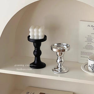 Ensemble de porte-bougies en métal Sunny Corner, finition argentée, résistant à la chaleur, décoration d'intérieur, cadeau pour bougies d'aromathérapie - Product Image 3