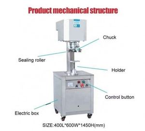 Electric Sauce <b>Spices</b> Pet Jar Plastic Can Oil <b>Tin</b> Cap Soda Beer Can Bowl Cup Lid Sealing Machine Semi Automatic Can Seamer - Product Image 2