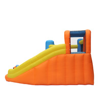 Château gonflable d'extérieur pour enfants avec toboggans et trampolines, utilisation domestique, installation facile, tissu Oxford 420D+840D, 5 personnes