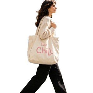 Sacs de courses réutilisables en toile, personnalisables avec logo, imprimés en sérigraphie, écologiques, pliables, de haute qualité, pour femmes, avec poignées en corde - Product Image 1