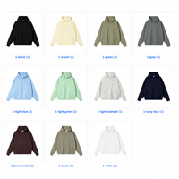 Ensemble de survêtement personnalisé en molleton bouclette 380 GSM : Hoodie oversize et pantalon de survêtement vierges, style streetwear, avec logo personnalisé