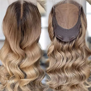 Encaje transparente duradero, adorno de encaje de pelo Real ondulado suelto de 16 pulgadas para mujer, Mini Peluca de densidad 130% con línea de cabello - Product Image 1