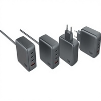 Cargador de Teléfono Móvil de Carga Rápida Gan de 100w, Cargadores Multifunción con 4 Puertos USB Tipo C PD