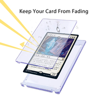 Étui de protection pour cartes à collectionner, en acrylique transparent, porte-cartes de baseball avec emplacement pour étiquette, pochettes rigides pour cartes, petite boîte de rangement robuste