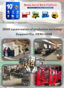 Hydraulische schaarhoogwerker 8M-16M Elektrisch 220V/380V Aanhangerbaar Draagbaar Hoogwerkerplatform Rong Yu GTJZ0608 80-1000kg Draagvermogen - Product Image 4