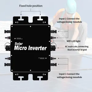 Solar Panels Plug and Play 1200w 1600w 2000W On Grid Tie Invert120V 230V High Efficiency Mppt Micro Inverter