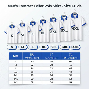 <span class=keywords><strong>Polo</strong></span> personnalisé avec logo, 220g, respirant, uniforme d'entreprise, vêtements de travail pour hommes, manches courtes, coton et polyester, col contrasté bicolore - Product Image 3