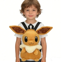 Sac à dos Pokémon grande taille à double bandoulière avec peluches Gengar, Eevee et Charizard, jouets en peluche Pokémon