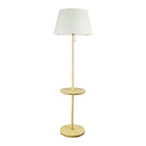 Lampade in legno Lampe au sol <span class=keywords><strong>Wood</strong></span> Nature decora l'illuminazione del pavimento della casa Base in legno lampada da terra TC paralume in tessuto illuminazione del soggiorno - Product Image 1
