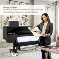 Impresora UV Roll-to-Roll de 1.8 m con 4 cabezales de impresión Epson I3200 U1, compatible con CMYK, blanco y barniz