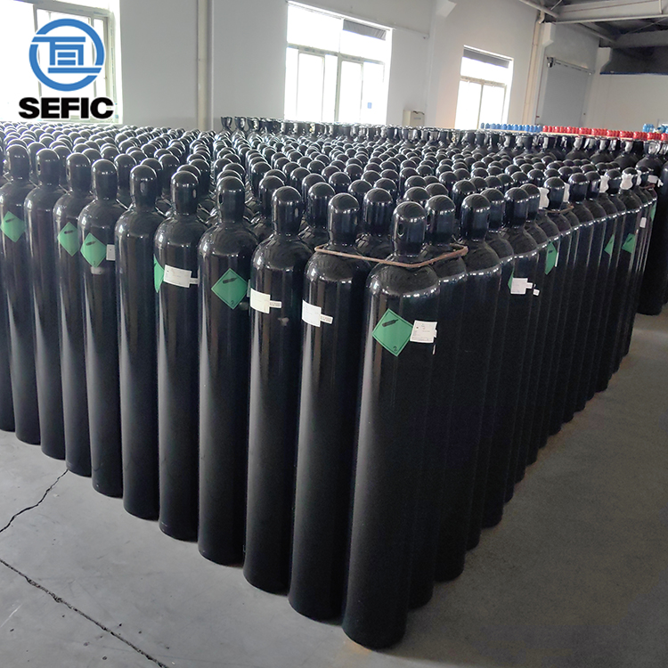 DOT3AA стандарт 50L промышленные бесшовные газовые баллоны для сжатого аргона, азота, гелия, оксида углерода, кислорода