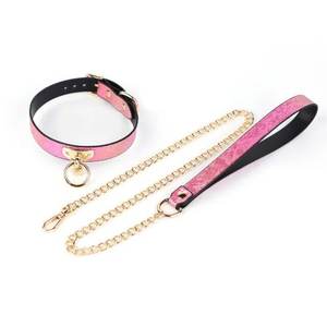 Een High-End Sm Slangpatroon Charme Kraag Met Een Schitterende Paarse Kraag Bondage Sekskraag Nek Seks - Product Image 2