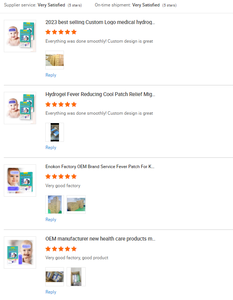 Vente en gros Patch de gel refroidissant contre la fièvre ISO13485 OEM/ODM Pack de patch de gel refroidissant pour enfants coussinet de gel refroidissant Hydrogel de qualité médicale - Product Image 4