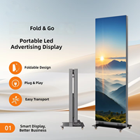 Écran publicitaire LED vertical pliable sur pied pour affichage mobile, promotion d'événements, Shenzhen