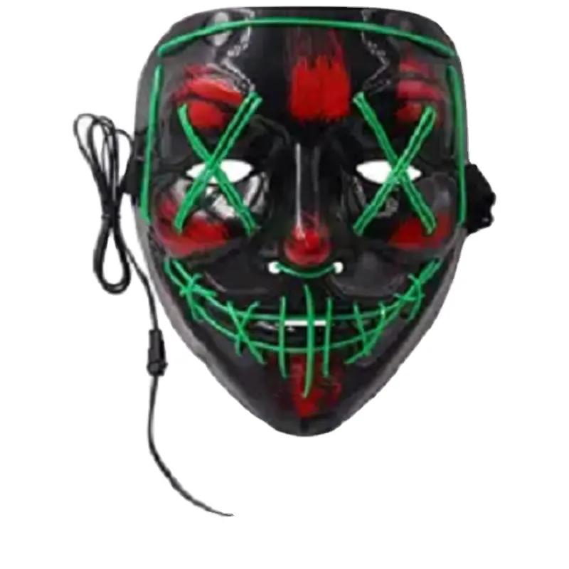 Hot selling new product Halloween colplay light up purge mask custom scary ghost light led Halloween mask