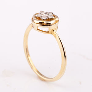 แหวนแต่งงานทองคำ18K สำหรับผู้หญิง R-9013ไทยทำด้วยหินโรเดียมชุบสำหรับปาร์ตี้ - Product Image 3