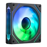 Ventilateur PC Asiahorse VentQ Golf 120mm à roulement à huile, faible niveau sonore, noir, ARGB, LED RVB adressable, refroidissement silencieux pour boîtier d'ordinateur, CPU