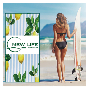 Serviette de plage personnalisée avec logo imprimé, serviette de sport en microfibre ultra absorbante pour extérieur et salle de sport - Product Image 1