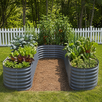 Jardinière surélevée en acier galvanisé, directement de l'usine, pour potager extérieur, disponible en plusieurs tailles