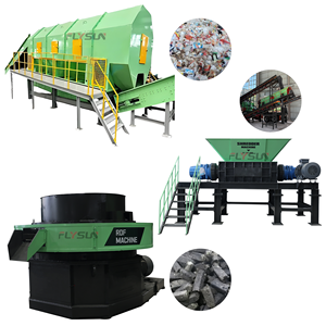 Ensemble complet d'équipements pour le tri des déchets, la production de combustible RDF, le tri des déchets domestiques, le broyage, l'extrusion et la formage - Product Image 1