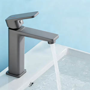 Nouveau <span class=keywords><strong>mitigeur</strong></span> chaud et froid en métal moderne robinet de <span class=keywords><strong>lavabo</strong></span> à levier unique robinet d'eau monté sur le pont robinet d'évier de salle de bain - Product Image 1