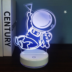Lámpara Nocturna de Astronauta 3D Recargable Personalizada, Lámpara de Escritorio Juvenil con Control Táctil, Lámpara de Mesa de Siete Colores - Product Image 2