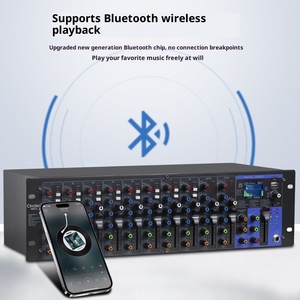 Mixer Console Musicale Professionale a 12 Canali in Metallo, Compatibilità 110-250V, Dimensioni 31.5x22.5x5.5cm per Performance sul Palco - Product Image 3