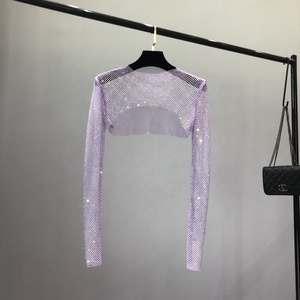Kamisol Warna-warni Jaring Pelindung Sinar Matahari Gaya Tipis Musim Panas Wanita Berlengan Panjang Setengah Berlapis - Product Image 5