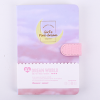 Journal à boucle magnétique à couverture rigide de qualité supérieure 32K Space Cover Pink Fantasy Notebook avec reliure thermique en papier durable
