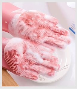 Guante de Silicona Reutilizable para Fregar, Guantes Duraderos para Lavar Platos con Cepillo para Tareas Domésticas - Product Image 5