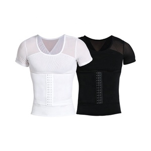 6015, ropa moldeadora para hombre, camisetas moldeadoras de cuerpo, faja de gimnasio para hombre, chaleco adelgazante para Control de barriga, corsé, entrenador de cintura, camiseta interior - Product Image 6