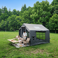 Grande tente de camping familiale d'extérieur imperméable 3000 mm+ en toile Oxford, gonflable, glamping, une chambre, pour l'été