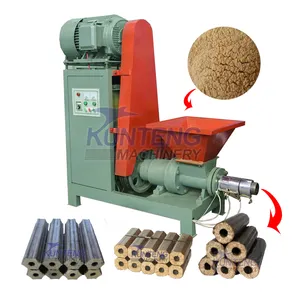 Factory price leaves rice husk biomass briquette making machine compact wood sawdust stick rod screw extruder press machine