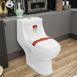 Inodoro portátil de precio fácil Fabricantes Inodoro de una pieza S-trap Inodoro de cerámica Asiento de inodoro de liberación rápida Cierre suave - Product Image 2
