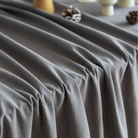 Nappe carrée en polyester froissé, fabriquée à la main en Europe, pour la salle à manger, housse de table domestique, personnalisable, approvisionnement transfrontalier