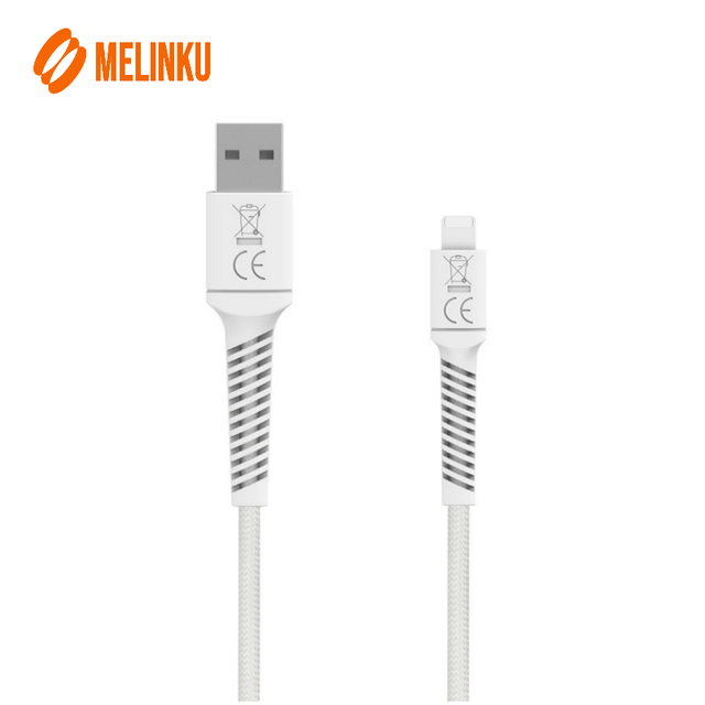 Melinku 1.2M 2.4A/3A Fast Charging Nylon USB Data Cable for iPhone 14/13/12/11 Computer Camera & Video Game Player